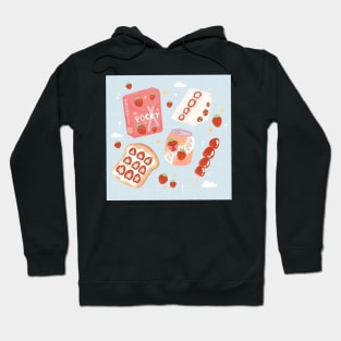 Strawberry cake and cold canned drink Hoodie